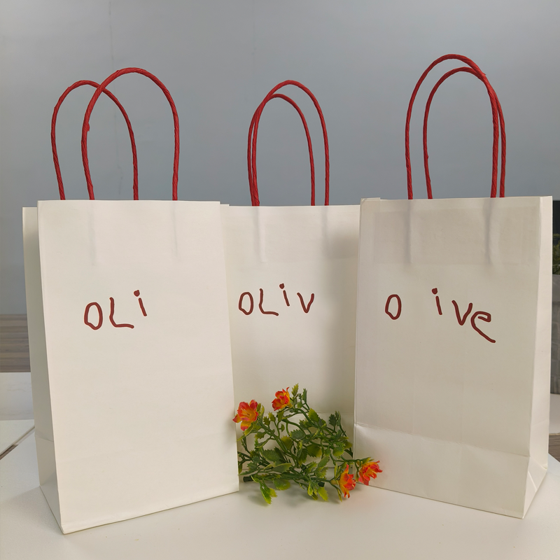 Kraft paper bags shopping bags with handle gift paper bags