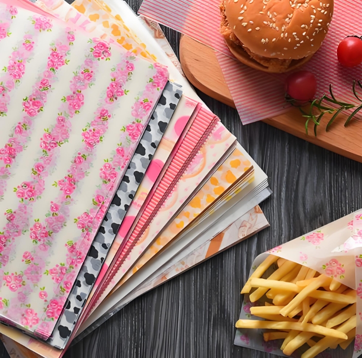 only 8.6usd get 100sheets Hamburger oil proof paper 